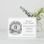 Religieuze katholieke Sorrowful Jesus Condoléance Bedankkaart (Staand voorkant)