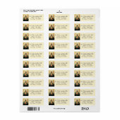 Religieuze katholieke verslaafde Maagd Mary  Etiket (Full Sheet)