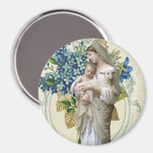 Religieuze katholieke verslaafde Maagd Mary Jesus Magneet (Voorkant / Achterkant)