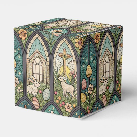 Religieuze kerk Paastermen Bedankdoosjes (Achterkant)