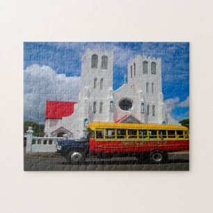 Religieuze kerk Samoa. Legpuzzel