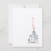 Religieuze kerk We gaan naar het Chapel Wedding Kaart (Achterkant)