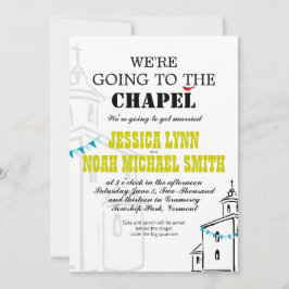 Religieuze kerk We gaan naar het Chapel Wedding Kaart