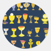 Religieuze kernen ronde sticker (Voorkant)