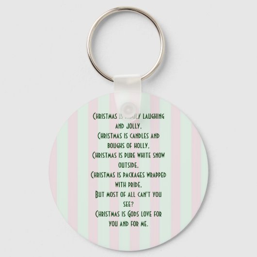 Religieuze kerst Betekenis Sleutelhanger (Voorkant)