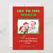 Religieuze Kerst Familie Foto Flat Kaart (Voorkant)