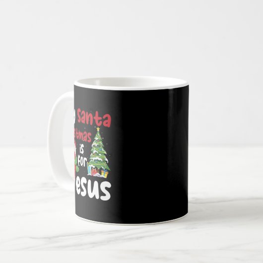 Religieuze Kerst Gekke Kerstmis is voor J Koffiemok (Voorkant links)