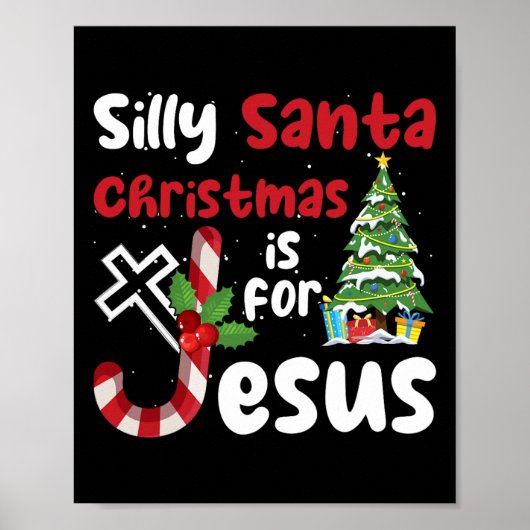 Religieuze Kerst Gekke Kerstmis is voor J Poster (Voorkant)