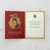 Religieuze kerst Jezus Maagd Mary  Feestdagen Kaart (Binnen)