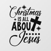 Religieuze Kerst Jezus woord kunst Raamsticker (Vel)