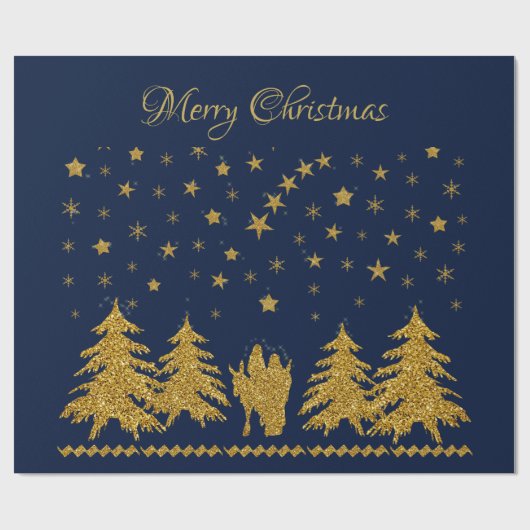 Religieuze Kerst Maagd Maria, St. Jozef, Jezus Cadeaupapier (Vlak)