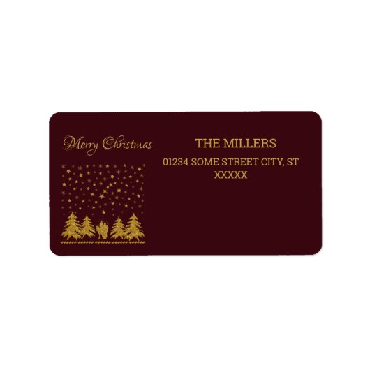 Religieuze Kerst Maagd Maria, St. Jozef, Jezus Etiket (Voorkant)