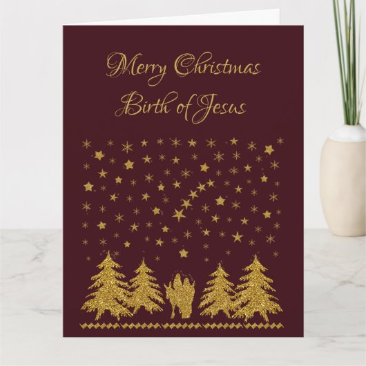 Religieuze Kerst Maagd Maria, St. Jozef, Jezus Kaart (Voorkant)