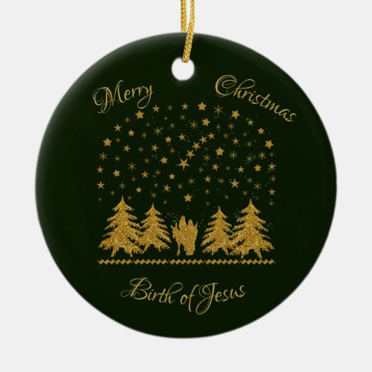 Religieuze Kerst Maagd Maria, St. Jozef, Jezus Keramisch Ornament (Voorkant)