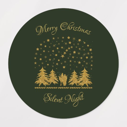 Religieuze Kerst Maagd Maria, St. Jozef, Jezus Labels (Design 1)