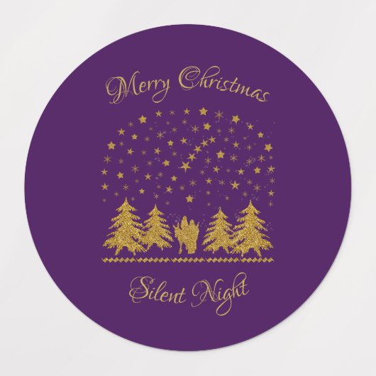 Religieuze Kerst Maagd Maria, St. Jozef, Jezus Labels (Design 1)