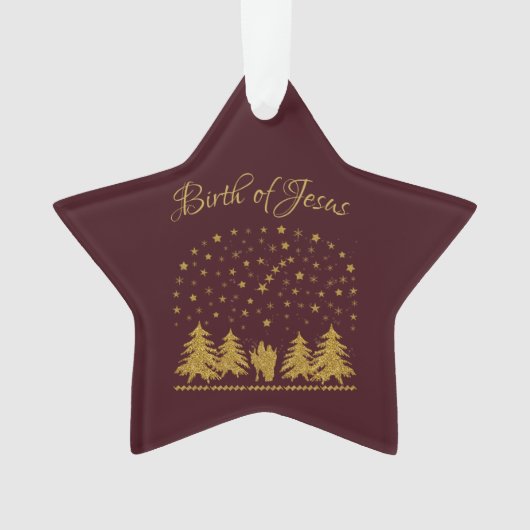 Religieuze Kerst Maagd Maria, St. Jozef, Jezus Ornament (voorkant)