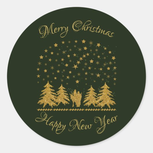 Religieuze Kerst Maagd Maria, St. Jozef, Jezus Ronde Sticker (Voorkant)