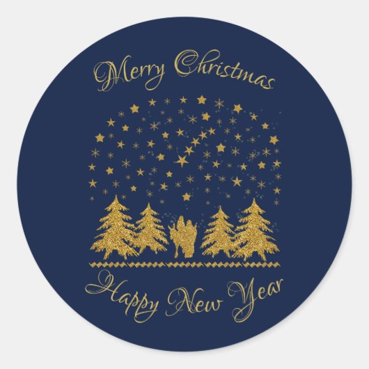 Religieuze Kerst Maagd Maria, St. Jozef, Jezus Ronde Sticker (Voorkant)