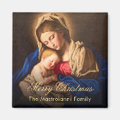 Religieuze Kerst Madonna & Kind Magneet (Voorkant)