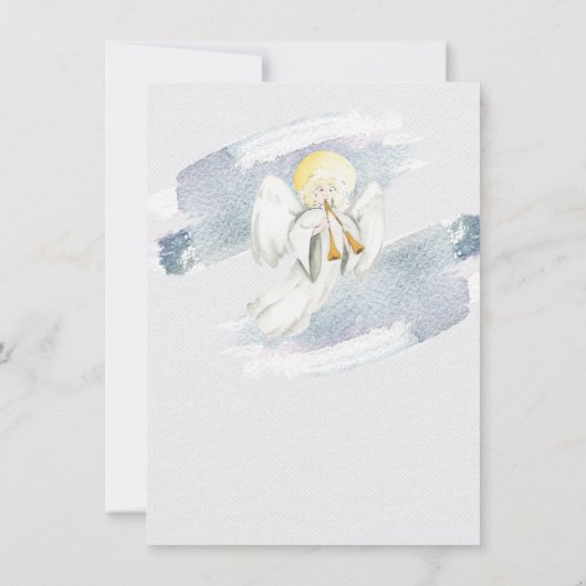 Religieuze kerst met baby Jezus, Mary & Joseph Kaart (Achterkant)