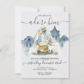 Religieuze kerst met baby Jezus, Mary & Joseph Kaart (Voorkant)