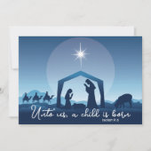 Religieuze Kerstbijbel Verse Geboorteplaats Feestdagenkaart (Voorkant)