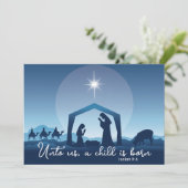 Religieuze Kerstbijbel Verse Geboorteplaats Feestdagenkaart (Staand voorkant)