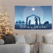 Religieuze Kerstbijbel Verse Geboorteplaats Spandoek
