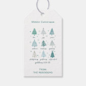 Religieuze kerstbomen Boho Minimale Schrift Cadeaulabel (Voorkant)