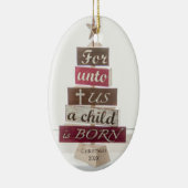 Religieuze kerstboom keramisch ornament (Rechts)