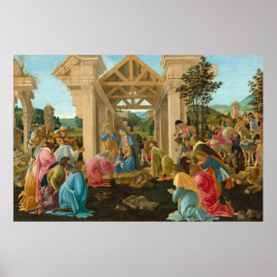 Religieuze kerstbotticelli Magi Art Painting Poster