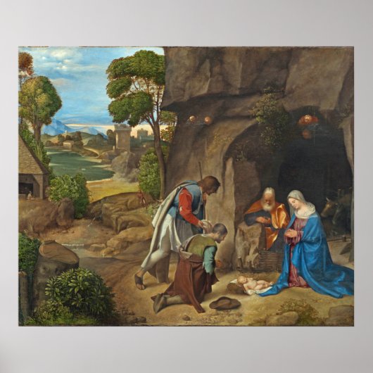 Religieuze kerstcadeautjes, schaafschilders poster (Voorkant)
