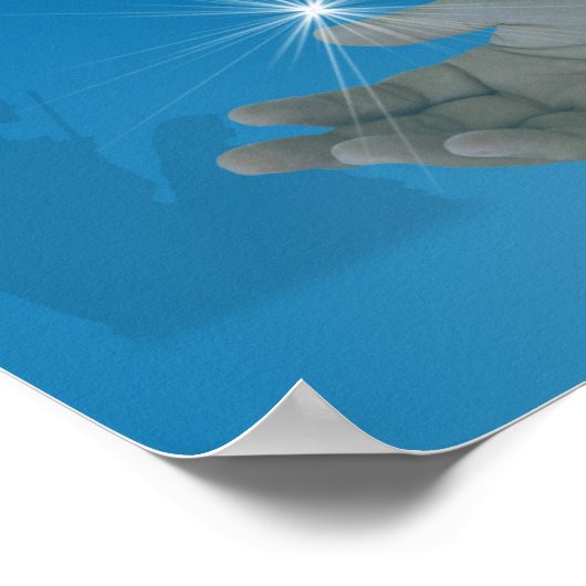 Religieuze kerstdruk  poster (Hoek)