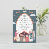 Religieuze kerstfeestdag kaart (Staand voorkant)