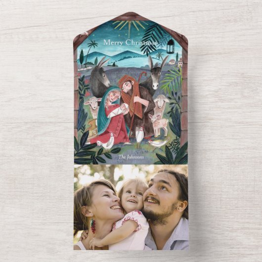 Religieuze kerstfeestdag Kaart (Binnen)