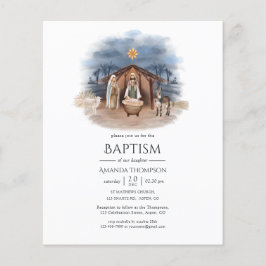 Religieuze kerstfeestdagen Baptisme uitnodiging Flyer