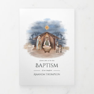 Religieuze kerstfeestdagen - Jezus Foto Drieluik Kaart