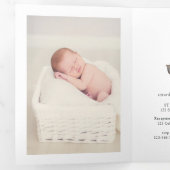 Religieuze kerstfeestdagen - Jezus Foto Drieluik Kaart (Binnenzijde eerst)