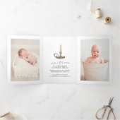 Religieuze kerstfeestdagen - Jezus Foto Drieluik Kaart (Binnen)