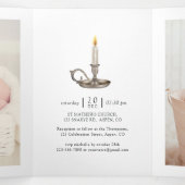 Religieuze kerstfeestdagen - Jezus Foto Drieluik Kaart (Binnenkant midden)