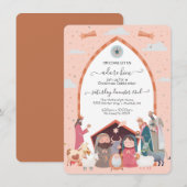 Religieuze kerstfeestdagen kaart (Voorkant / Achterkant)