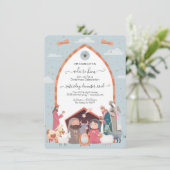 Religieuze kerstfeestdagen kaart (Staand voorkant)