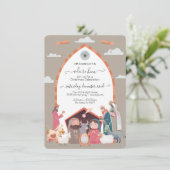 Religieuze kerstfeestdagen kaart (Staand voorkant)