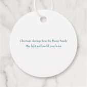 Religieuze kerstfeestscène bedankjes labels (Achterkant)