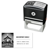 Religieuze kerstfeestscène — Terugkeeradres Zelfinktende Stempel (In situ)