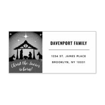 Religieuze kerstfeestscène — Terugkeeradres