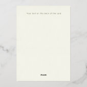 Religieuze kerstfoto begroeting gouden folie Kaart (Achterkant)