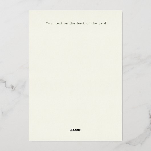 Religieuze kerstfoto begroeting gouden folie Kaart (Achterkant)