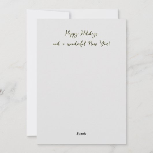 Religieuze kerstfoto begroeting Holiday Kaart (Achterkant)